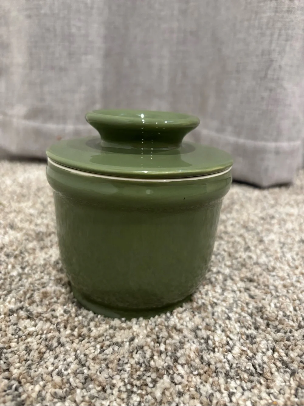 Dowan Porcelain Butter Crock, Butter Keeper W/Water Line French Butter Dish